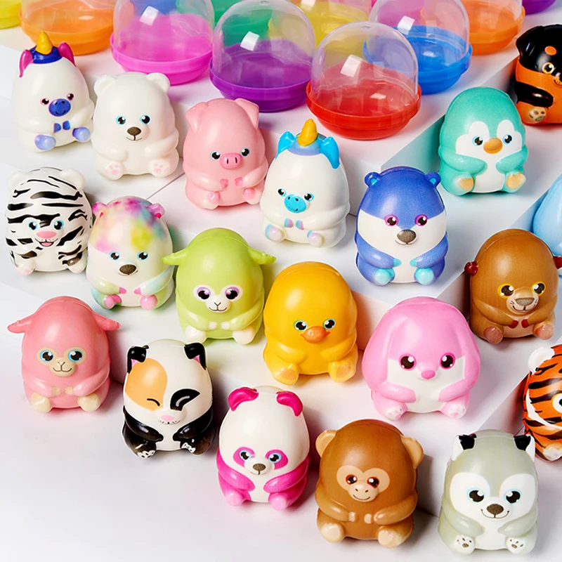 6Pcs/bag Kawaii Animals Mochi Squishy Toys Stress Relief Fidget Birthday Party Favors Classroom Prizes Gifts Goodie Fillers