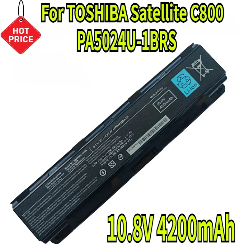 

10.8V 4200mAh Laptop Battery for TOSHIBA Satellite C800 C805 C840 C850 C855 C870 L800 L805 L830 L835 L840 L850 L855 PA5024U-1BRS