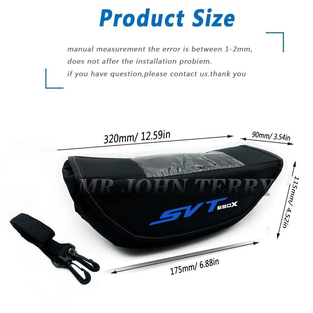 حقيبة تخزين مقود دراجة نارية ، ملحق مقاوم للماء والغبار ، حقيبة ملاحة ، محرك QJ SVT 650X2024