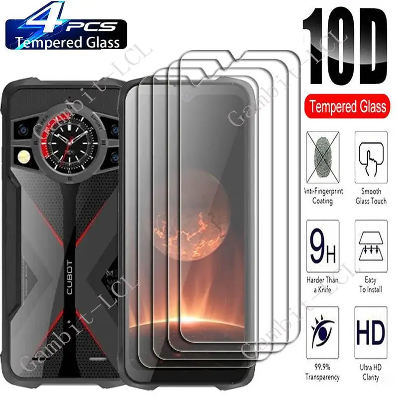 

4PCS For Cubot KingKong 9 6.58" Screen Protective Tempered Glass On CubotKingKong9 KingKong9 Protection Cover Film
