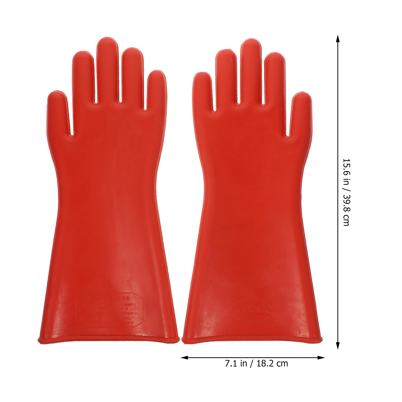 

1 Pair Work Insulating Rubber Gloves High Voltage Electrical Protective Gloves For Lineman Electrician Worker Durable Non-Slip