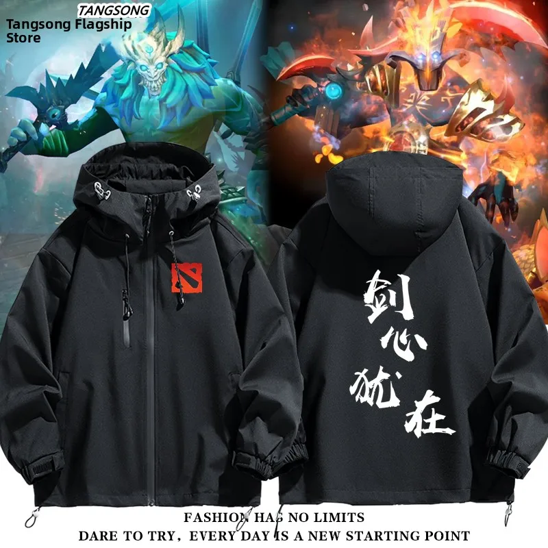 

Куртка для игры Dota 2: ветрозащитная, свободного кроя, на молнии, с принтом Town Soul Stone, повседневная