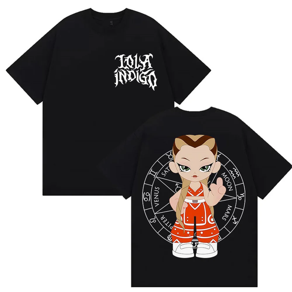 

Singer Lola Tour Indigo 2025 Merch Graphic T-shirt Men Women Casual T Shirts Tops Cotton Short Sleeve Tees Retro Fashion Clothes