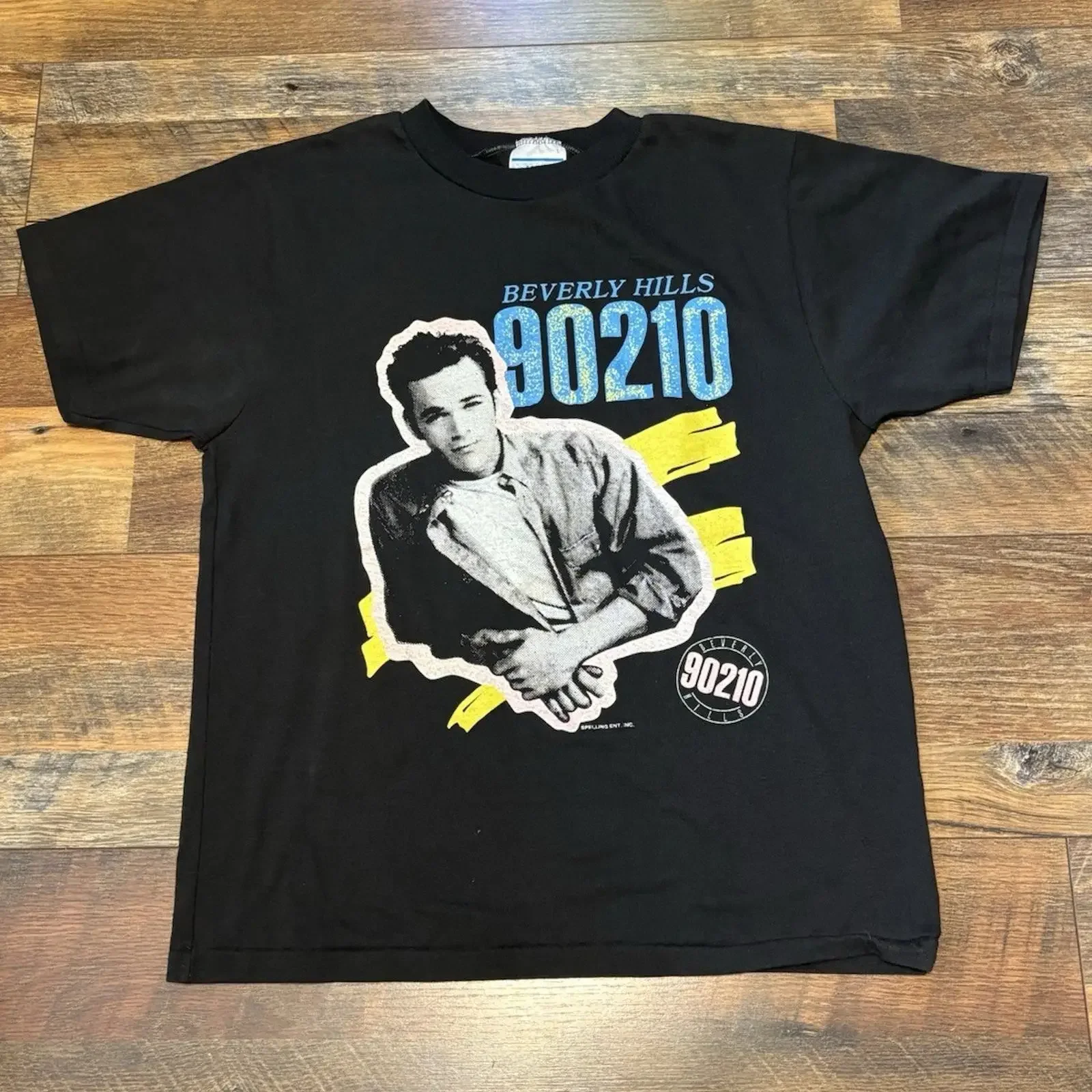 Vintage Beverly Hills 90210 T Shirt Damen Größe L schwarz 80er Luke Perry Dylan vintage Washed homme Stretched Breathable