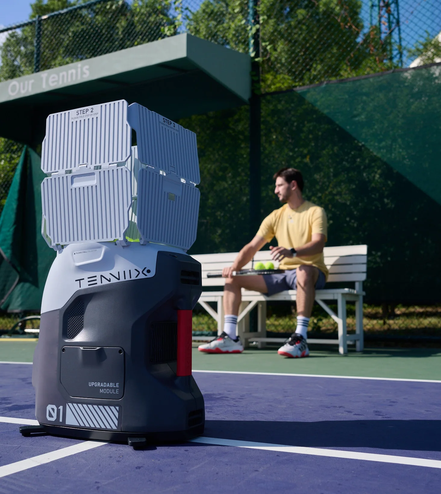 Portable Tenniix Tennis Ball Machine AI Coach Voice-Control Training Tennis Ball Launch Training Shooting Machine view 4