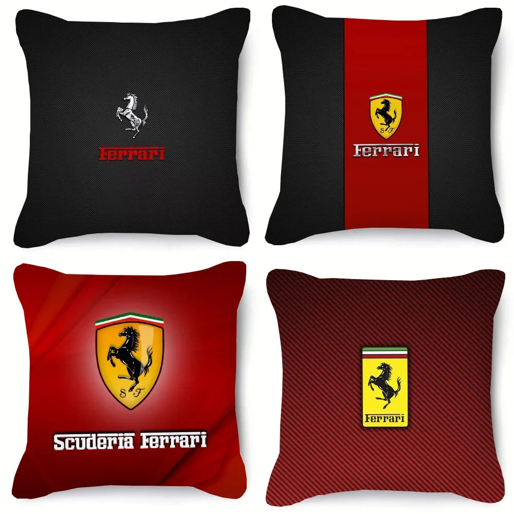 Ferrari Logo Pillows for Sleeping Pillow Home Decor Decorative Cushion Luxury Sofa Cushions Cushion Cover 45*45 Kawaii Covers