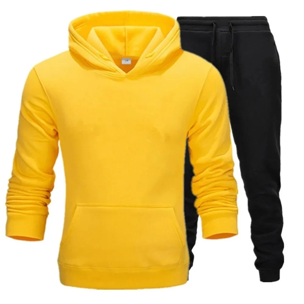 SHWINAO Men Brand New Sets Fashion Autumn Spring Sporting Suit Sweatshirt Sweatpants Mens Clothing 2 Pieces Sets Slim Tracksuit