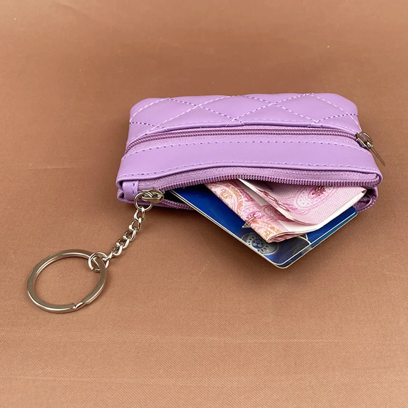 Nuovo portamonete in pelle PU Portafoglio da donna Portafoglio con cerniera Portafoglio per donna Portachiavi Pochette con portachiavi Porta carte