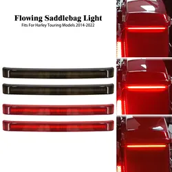 Motorcycle LED Saddlebag Brake Flowing Turn Signal Accent Light For Harley CVO Touring Electra Road Glide Ultra Limited 2014-Up