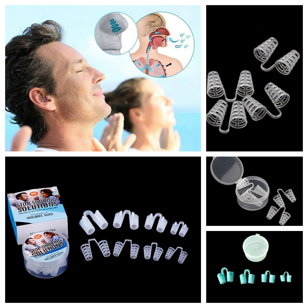 

【rrkxa】4 8 шт., устройство против храпа, апноэ, зажим для носа, устройство для остановки храпа, бесшумное оборудование для сна, защита от храпа, дыхание, расширители для носа