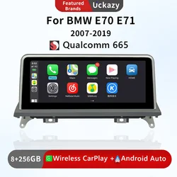Snapdragon 665 Wireless Carplay Android 13 Car Radio For BMW X5 E70 X6 E71 2007-2013 Screen Multimedia Original CCC CIC Stereo
