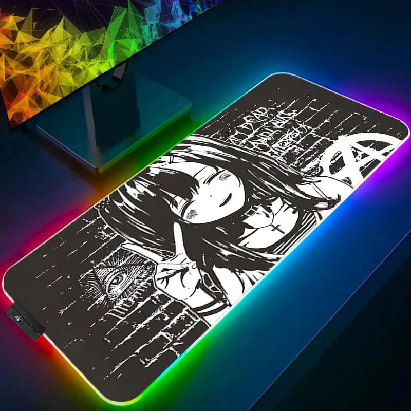 

RGB XXL Rubber Large PC Mousepad Anime Sexy Girls Gamer Gaming LED Mouse Pads Desk Keyboard Mat Computer Laptop Mat For csgo