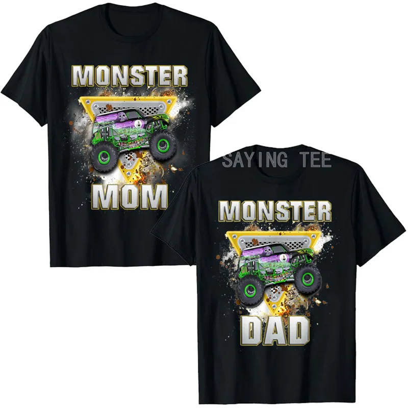 Monster Truck Dad Monster Truck Are My Jam Truck Lovers T-Shirt Monster-Truck Mom Birthday Kid Family Matching Tees Novelty Gift