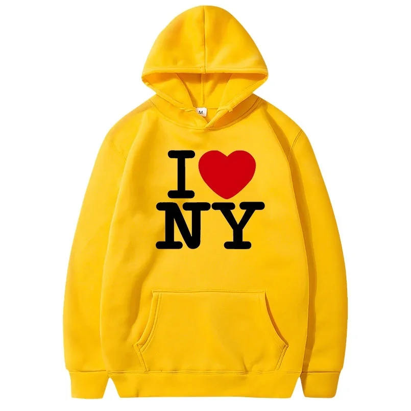 Ich liebe New York Pritned Hoodies Herren-und Damenmode lässige Kapuzen pullover Street Hip Hop Kleidung – Detail 5