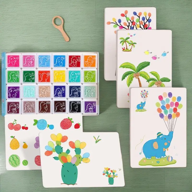 Ensemble de jouets éducatifs Montessori pour peinture au doigt, coloriage créatif et Doodle, cadeau pour enfants