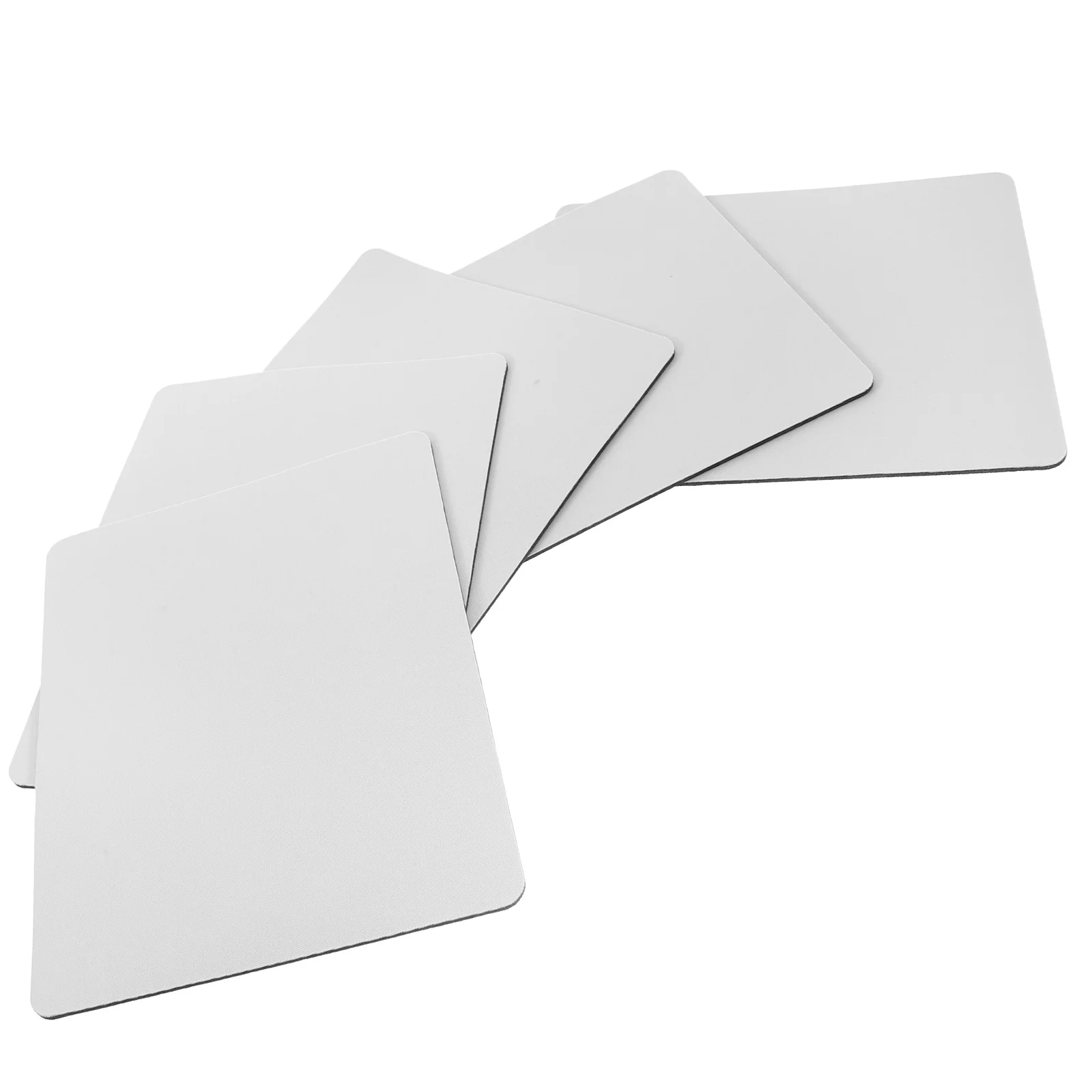 5 Pcs Mouse Pad for Laptop White Blank Gaming Notebook Sublimation Modern Computer Office