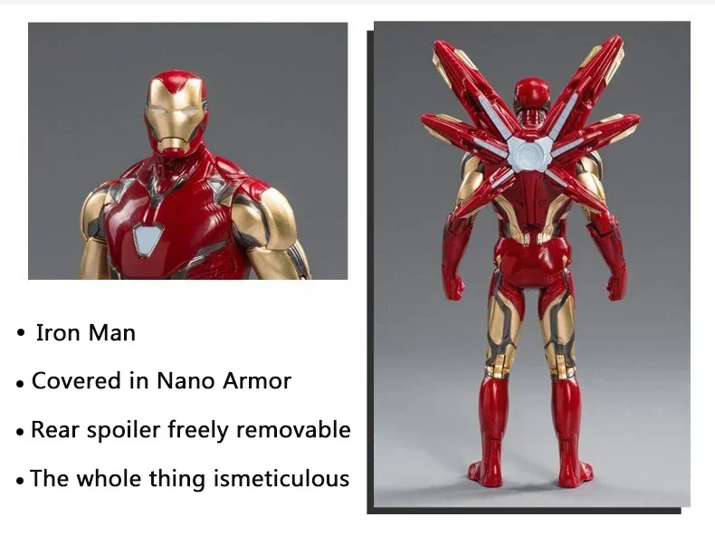 Original 18CM Avengers Legend Figur Wolverine Deadpool Thanos Hulk Iron Man Spider-Man Gwen Scarlet Captain Statue Figur Spielzeug – Detail 6