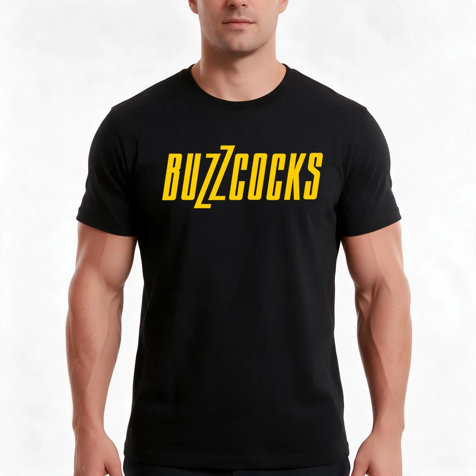 Buzzcocks Logo For Fans T-Shirt, Summer Casual Cotton Tee, Oversized Streetwear Tops, Vintage Graphic Print, Unisex Men Women