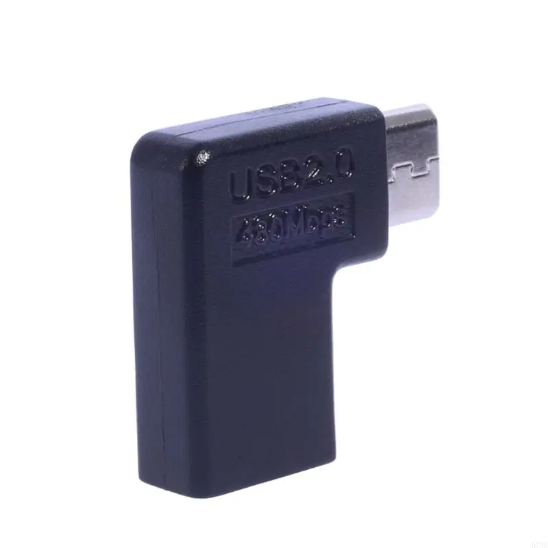 573A 90 graden schuine micro USB-oplaadadapter MicroUSB naar Type C-converter voor verschillende apparaten 480 Mbps