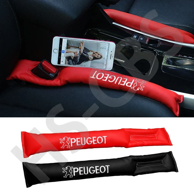 1/2Pcs Car Seat Gap Plug Filler Leakproof Pad Stickers Accessories For Peugeot RCZ 106 107 108 206 207 208 301 306 307 408 508