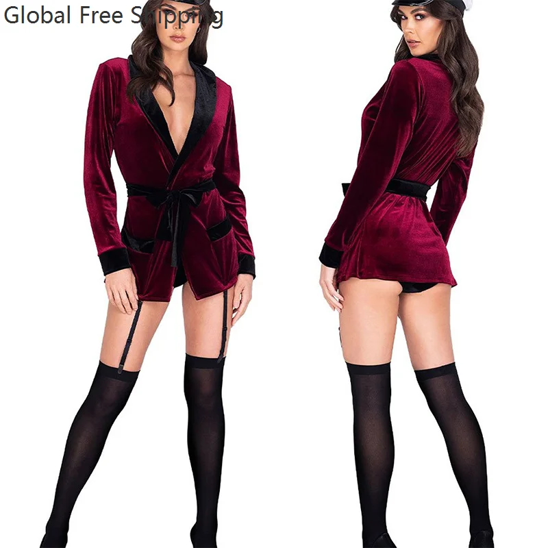 

Navy Cosplay Suit Sailor Suit Captain Costume Halloween Costume Women's Sexy Sailor Uniform Halloween Party Role Play Suit 2025