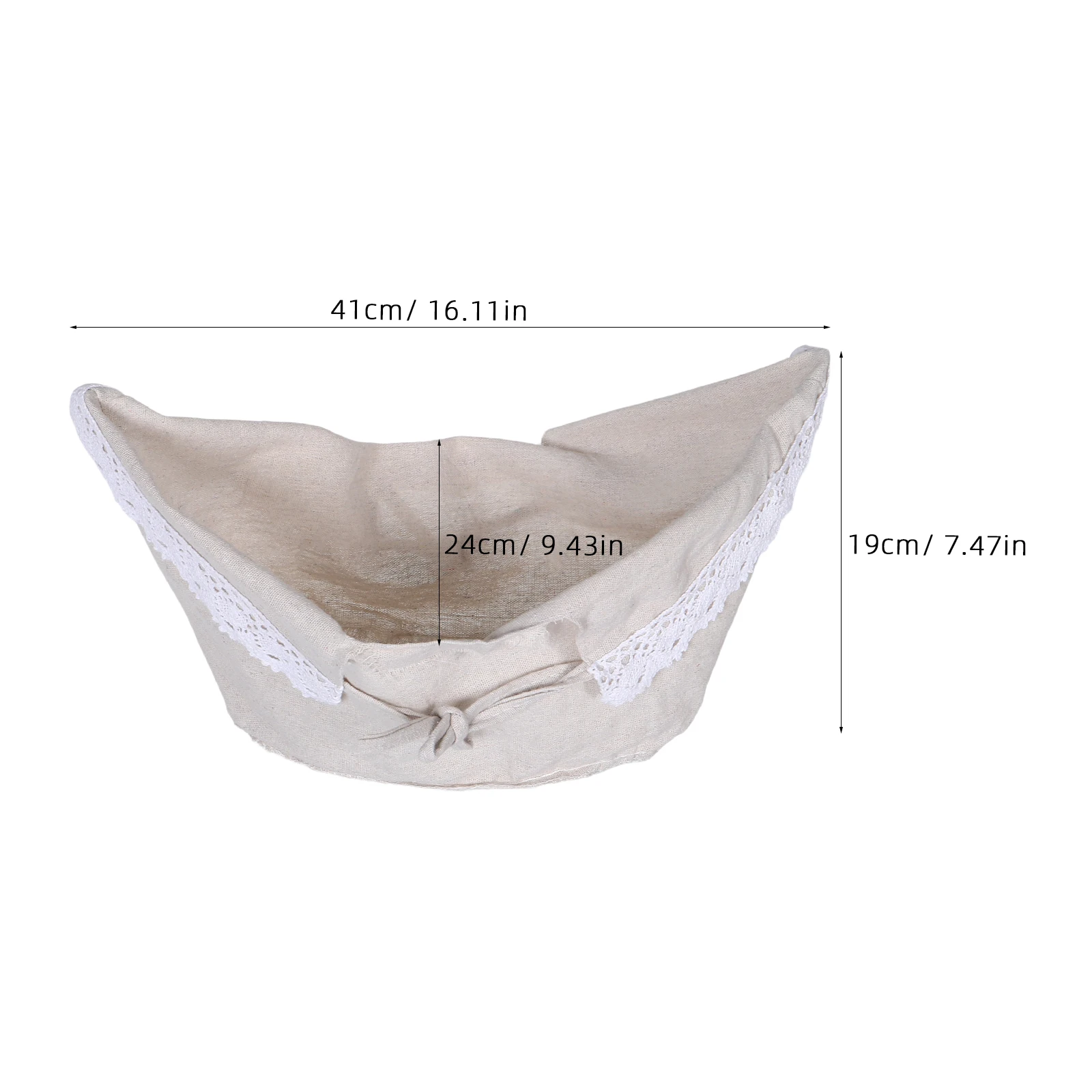 2 قطعة سلة مغزولة القماش بطانات النسيج استبدال البيضاوي سلة النزهة بطانات ديكور مزرعة أسفل استبدال الملحقات #5