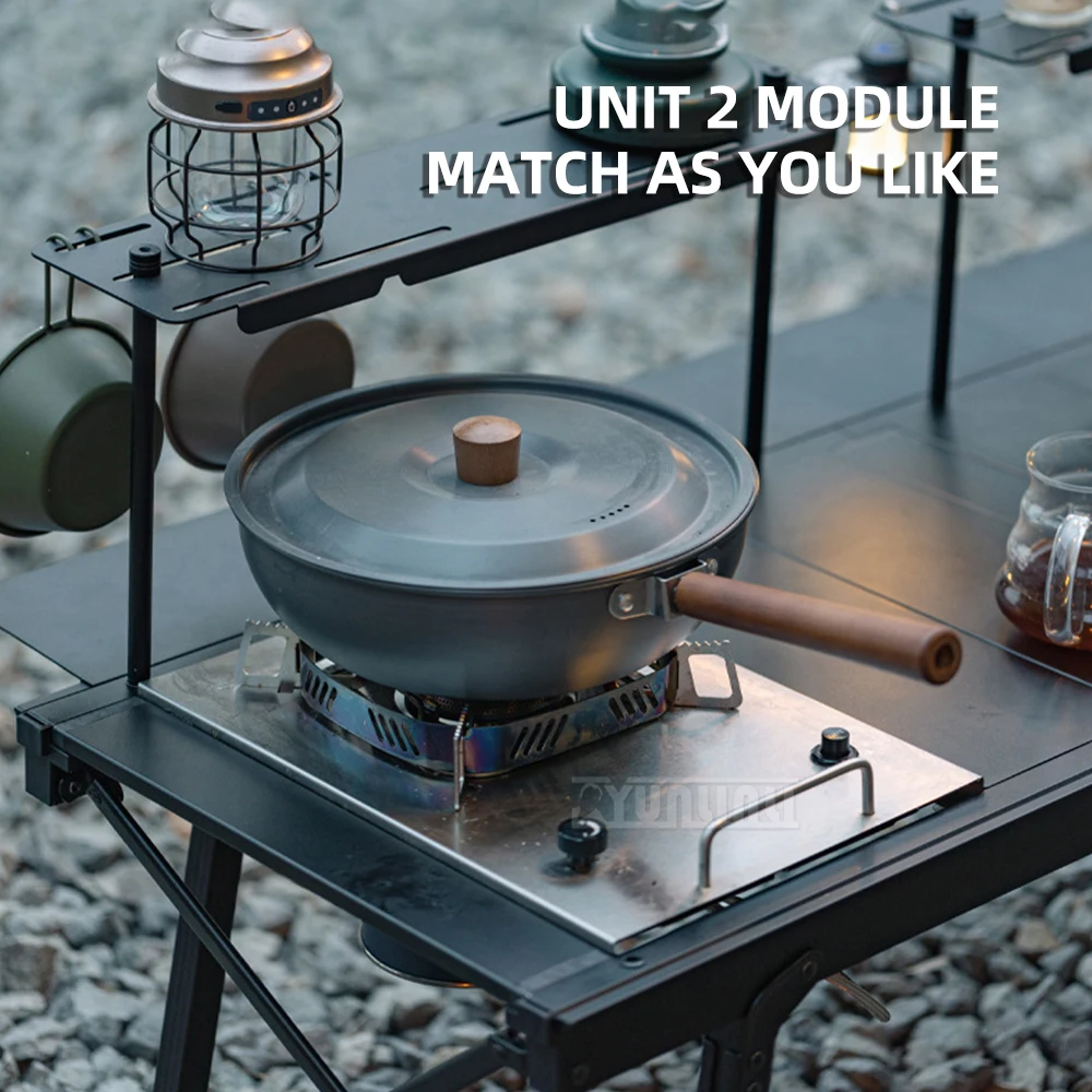 Foldable Aluminum Table, Outdoor Multi-Function Unit Table,Portable Camping Table, Height Adjustable Combination Table
