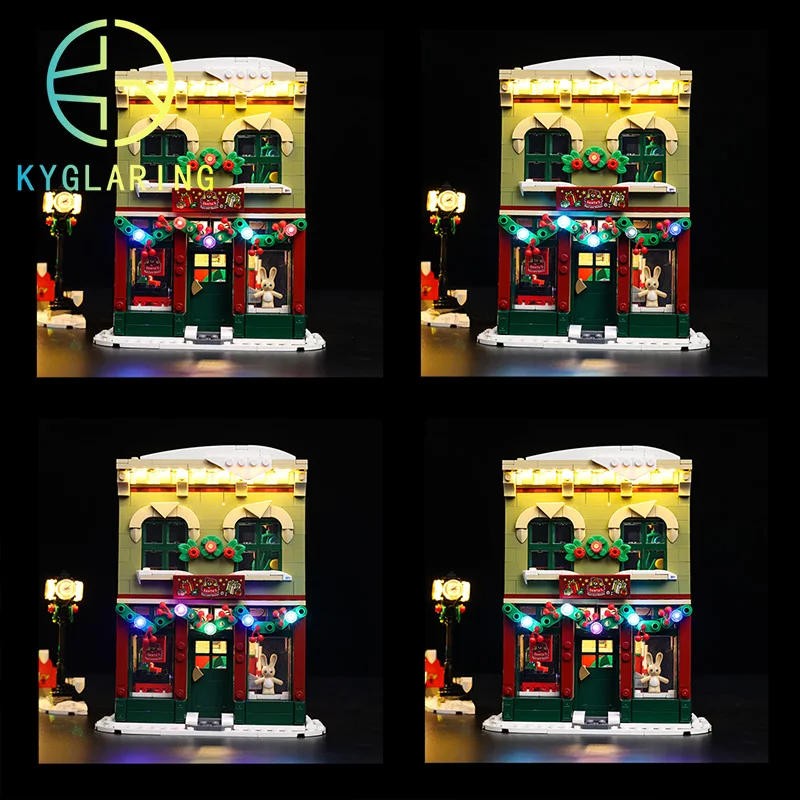 Kyglaring Led Lighting Set For 10308 Christmas High Street (Not Included Building Blocks) Holiday Decoration DIY