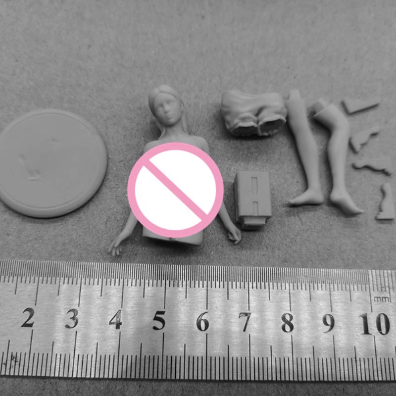 Figura de resina de chica japonesa, Kit de modelos ensamblados de 75mm a escala 1/24, Diorama sin montar, figuritas sin pintar, juguetes de Hobby