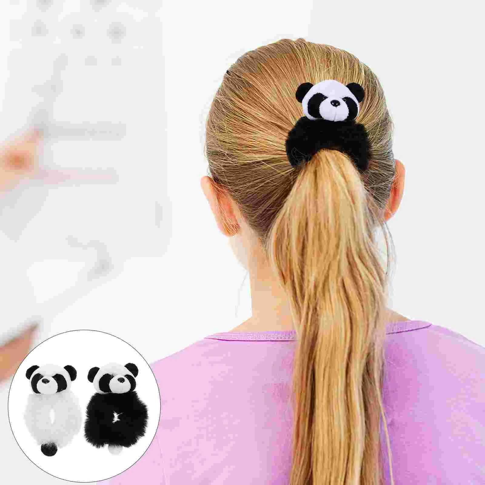 

Lace Plush Panda Hair Rope Scrunchies for Women Accessories Women's Elastic Band Pandas