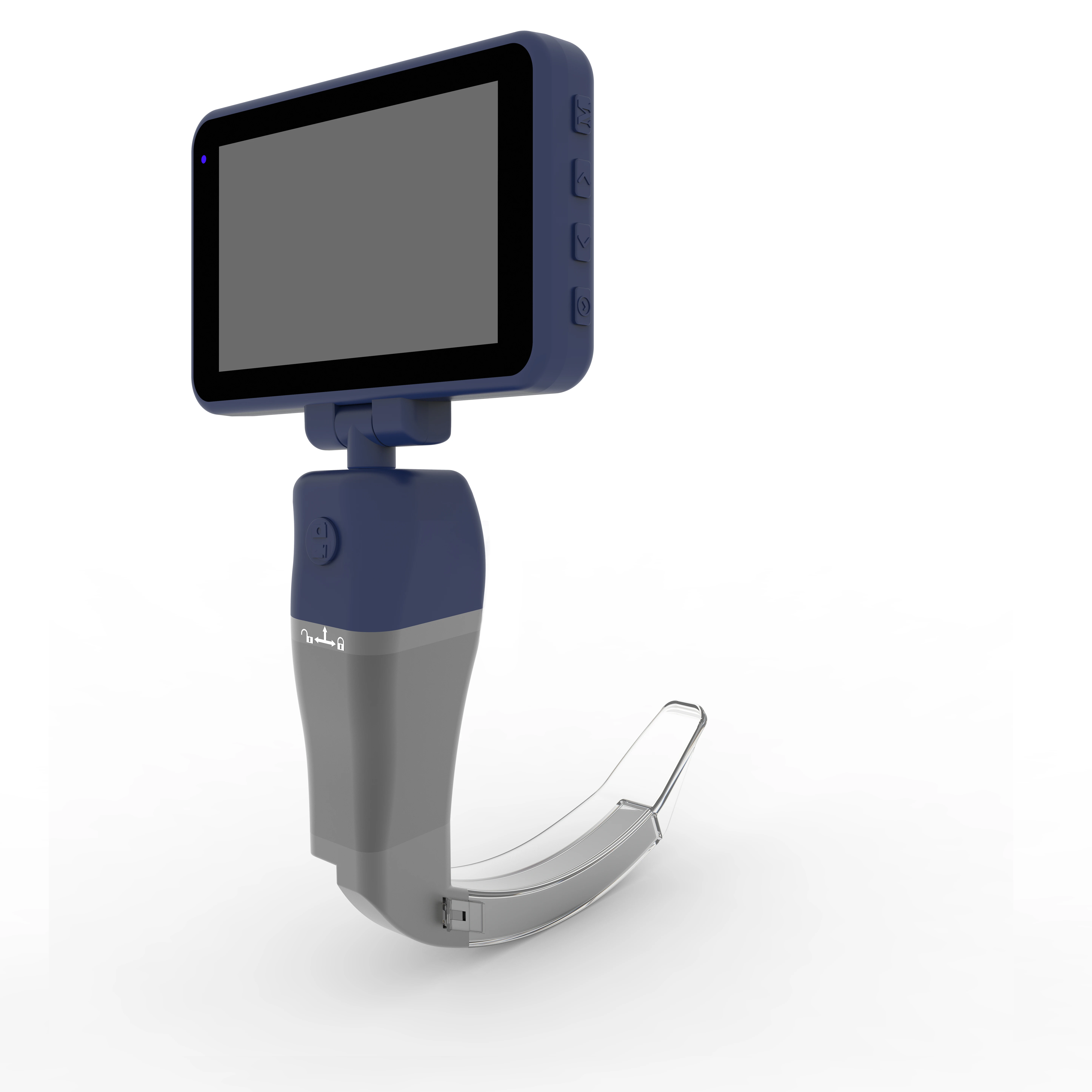 

Portable disposable video laryngoscope with disposable blades