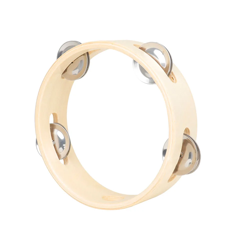 

Wood Tambourine Circle Single Row Bells Kids Toy Smooth Children Party Dancing Concert Games Education Musical