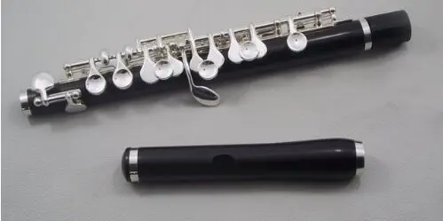 Musisi profesional tipe eboni Wood Piccolo C Key Silver Plated