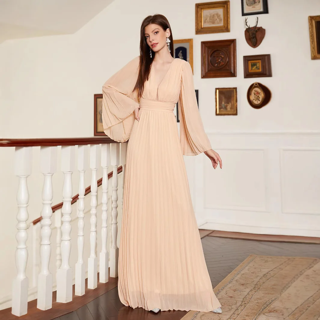 

Новое однотонное длинное элегантное облегающее платье с v-образным вырезом для банкетов, коктейльное летнее платье Harajuku 2025, халат, женское элегантное платье