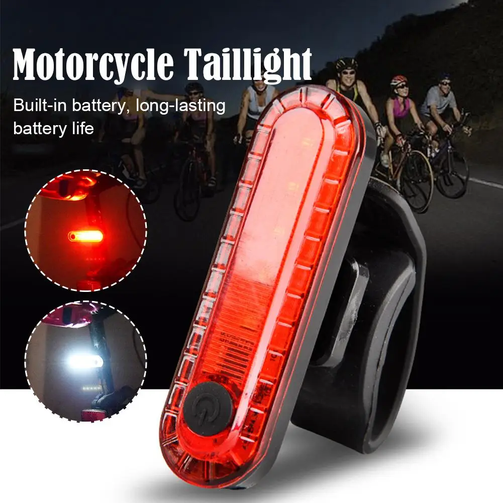 Rear Bike Tail Light USB Rechargeable Red Ultra Bright Taillights Fit On Any Bicycle/Helmet Easy to Install for Cycling Safety