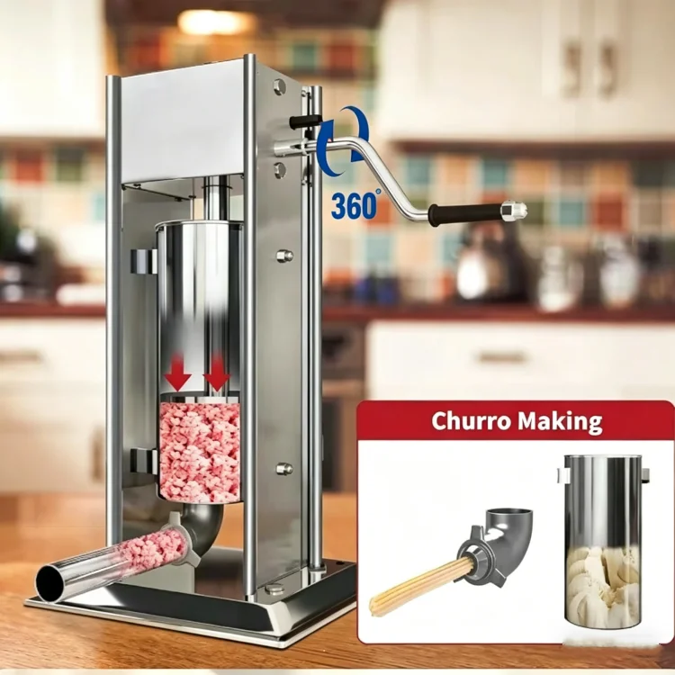 Manual Model Sausage Filler Machine 3 5 7 L Capacity Homemade Sausage Maker Stainless Steel Vacuum Enema Machine