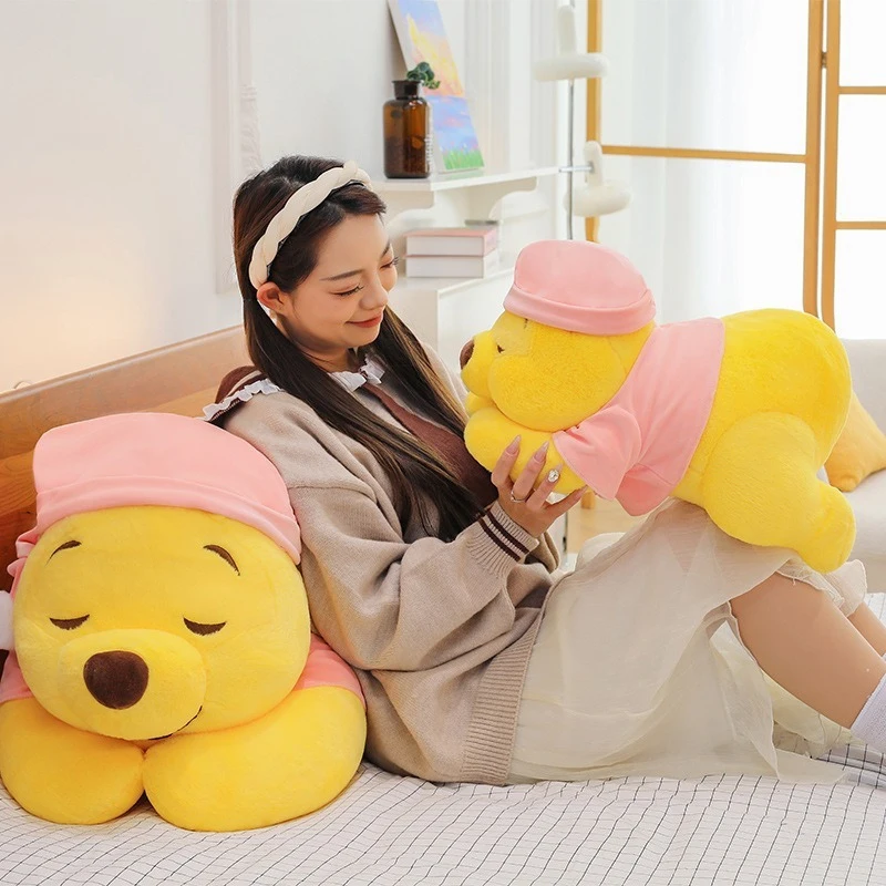 37-85cm Disney Winnie The Pooh Plush Toys Cute Large Cartoon Plushie Anime Birthday Pillow Doll Stuffed Gift for Kids Xmas