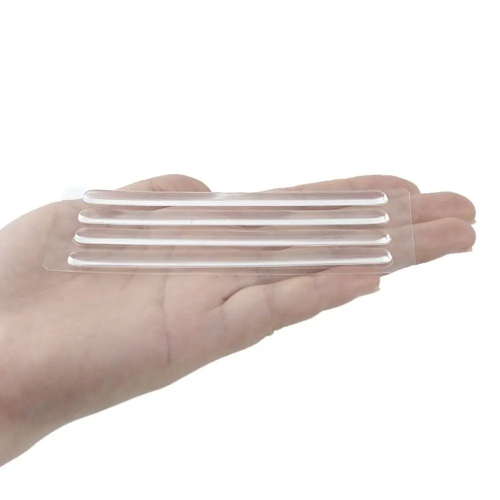 4pcs New Silicone Heels Cushion Strap Comfortable Anti Chafing Invisible Shoe Insoles Soft Shoe Grip Strips High Heels