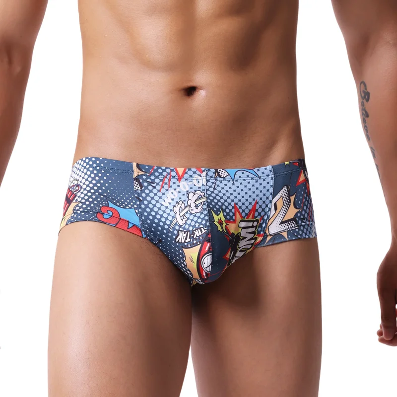 Sexy Boxer Shorts Underpants Men Mesh Boxers Underwear Printed Quick Drying Male Panties Shorts Hombre Boxer Trunks Lingerie