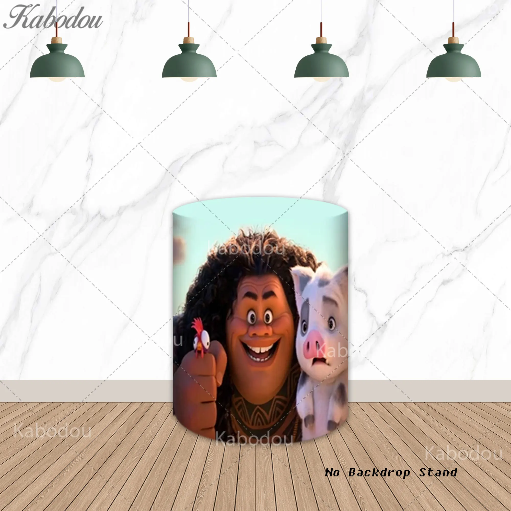 غطاء خلفية مستدير من Moana للأطفال الأولاد لتزيين حفلات أعياد الميلاد السعيدة، لافتة استحمام الطفل، دعائم تصوير خلفية #3