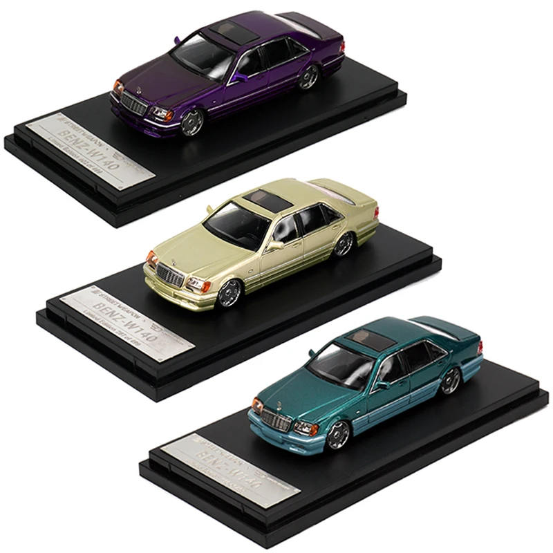 

SW In Stock 1:64 S600 W140 Two Tone Diecast Diorama Car Model Collection Toy