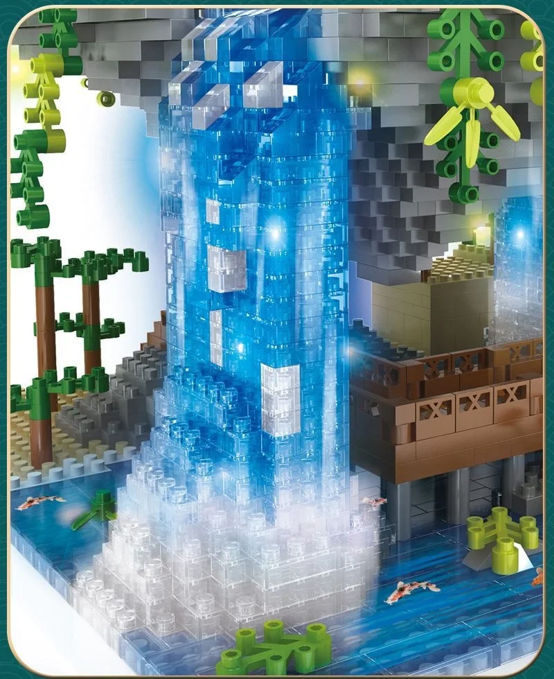 Creative Taohuatan Lake Themed Micro Brick Building Blocks Set DIY Model Building Blocks Bricks Toys For Children Adult Gift