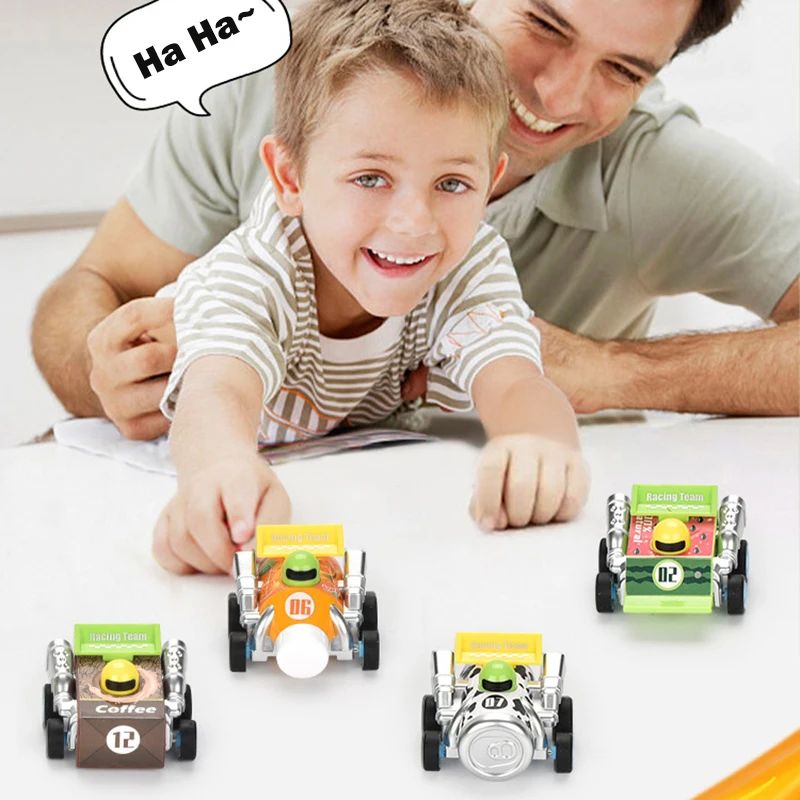 1Pcs Kreative Mini Cartoon Getränk Zurückziehen Racing Auto Spielzeug Nette Lustige Autos Kinder Spaß Spielzeug Jungen Urlaub Party Geburtstag geschenk