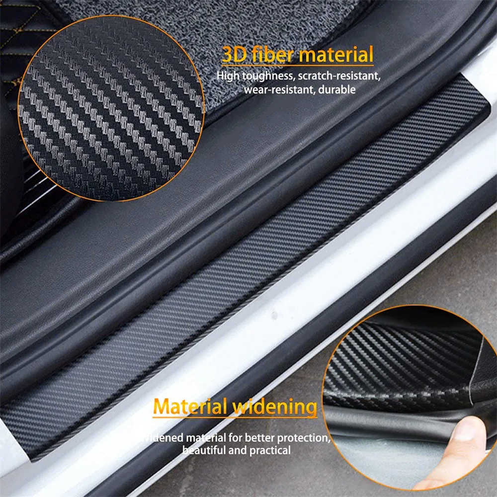 4Pcs Car Door Plate Carbon Fiber Anti Scratch Stickers for Geely Xingyue Azkarra FY11 Atlas Pro New Emgrand GS X6 SUV EC7 Protec