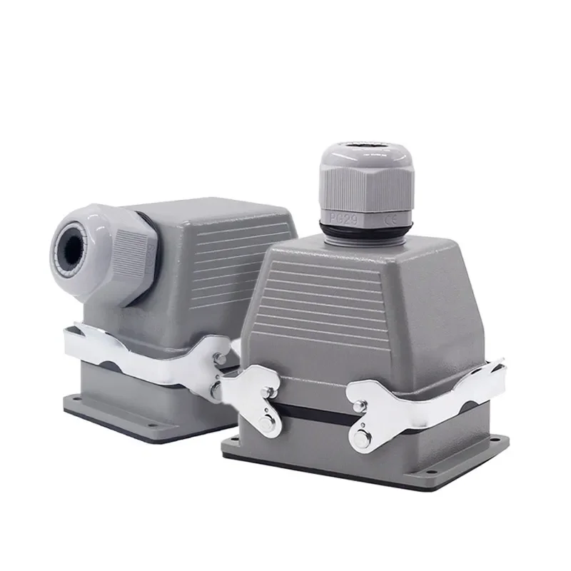 Heavy Duty Connectors HDC-HE-006 010 016 024 032 048 16A Screw Connection 500V Industrial Rectangular Connector Plug
