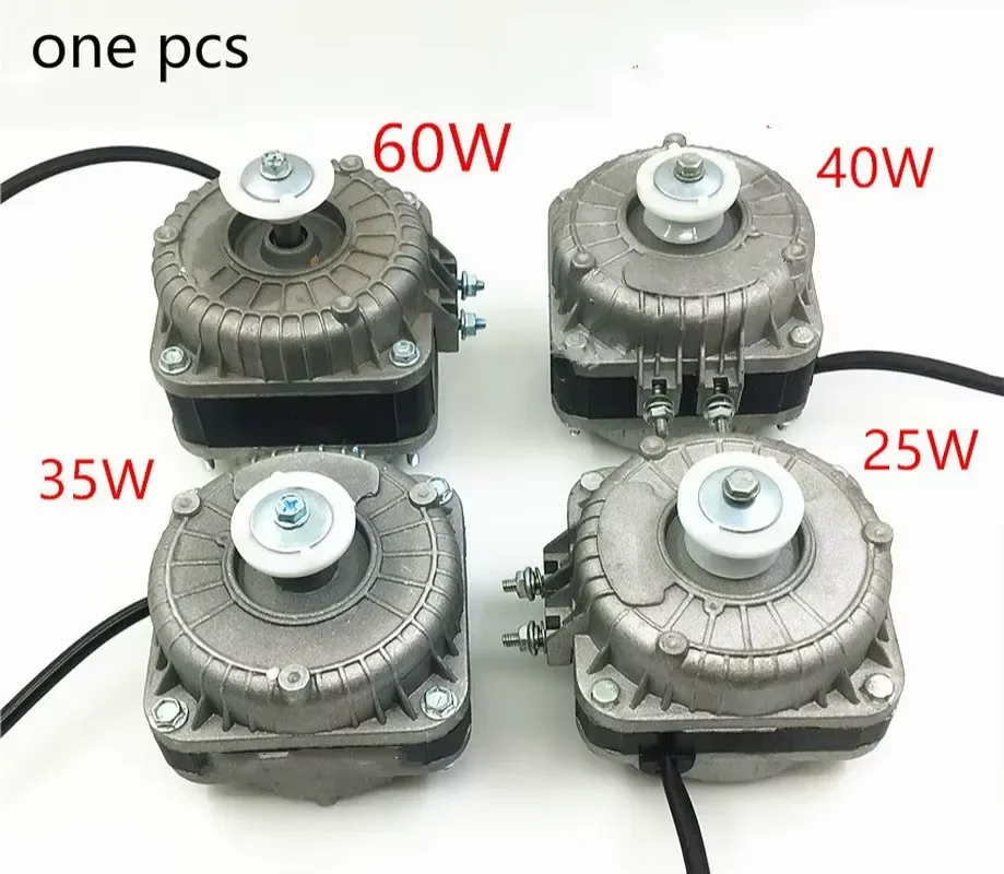 Shadow Pole Motor Asynchronous Refrigerator Motor Freezer Motor Wind Condenser Fan Motor Replacement Parts 220V 25/35/40/60/75W