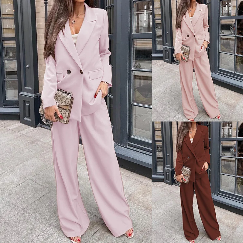 

New Spring Autumn Korean Small Suit Set Women Suit Pant Blazer Femenino Pink Suit Coat Women' Office blazer Woman 2 Pieces sets