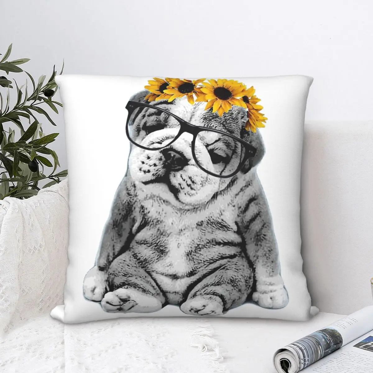 Sleep Throw Pillow Case French Bulldog Frenchie Dog Short Plus Cushion Covers For Home Sofa Chair Decorative Backpack