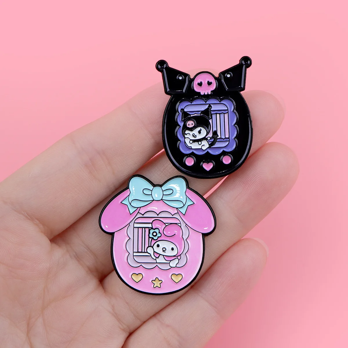 Kawaii Anime KT Cat Enamel Pins Cartoon Kuromi Women Brooches Men Lapel Pins Badge on Backpack Costume Accessories Cute Jewelry