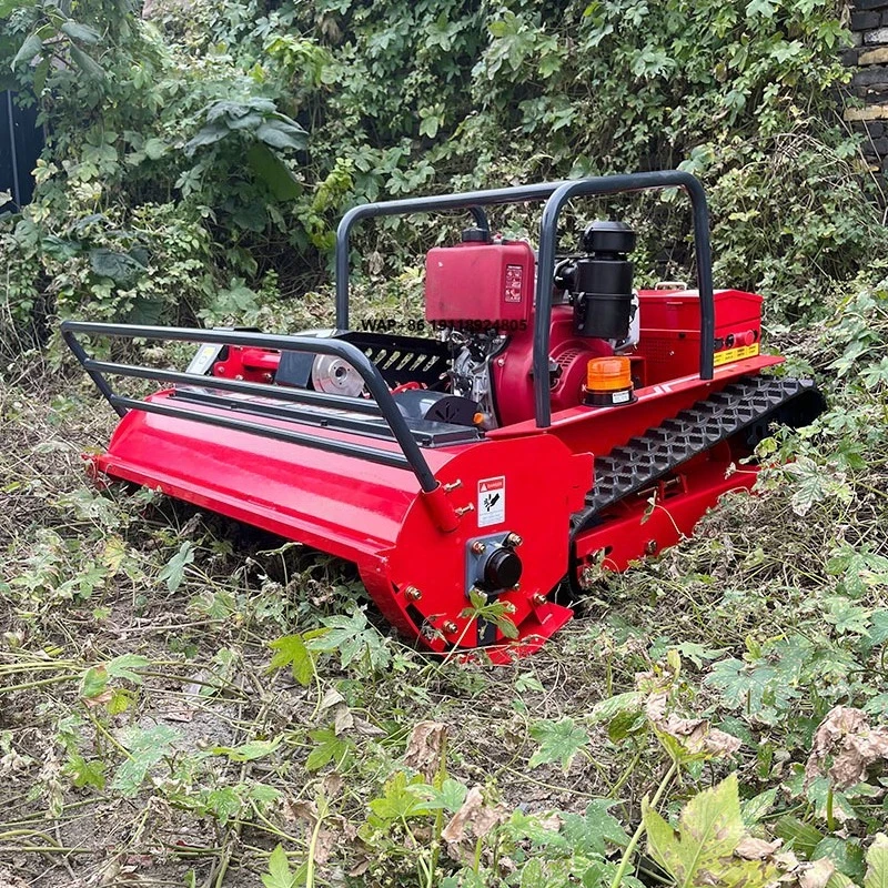 Automatic Remote Control Robot Lawn Mower Self Propelled Smart Crawler Grass Cutter Agricultural Orchard Brush Cutter Garden Use
